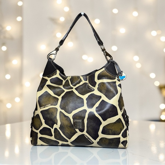 Dooney & Bourke Handbags - EUC Dooney & Bourke Giraffe Print Hobo Shoulder Bag - All Leather